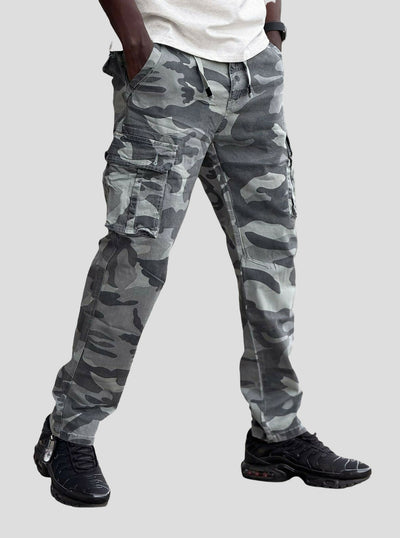 Stylish Brothers Camouflage Military Pant - Grey - Shopzetu