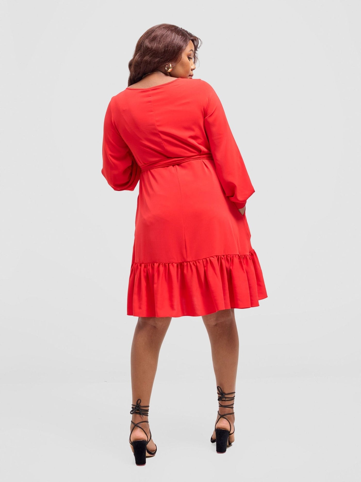 Vivo Serwa Tent Dress - Red - Shopzetu