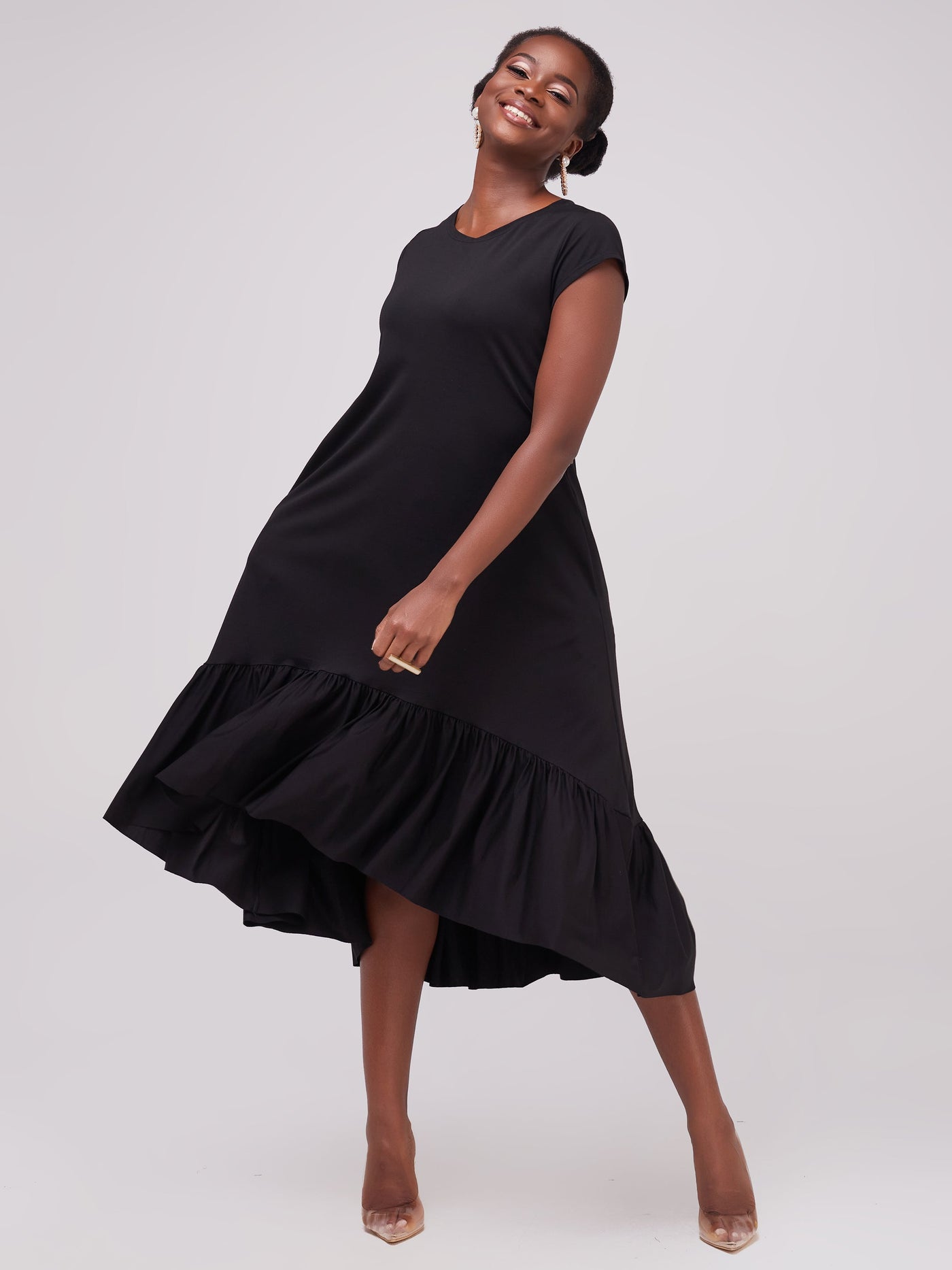 Vivo Lindi High Low Dress - Black