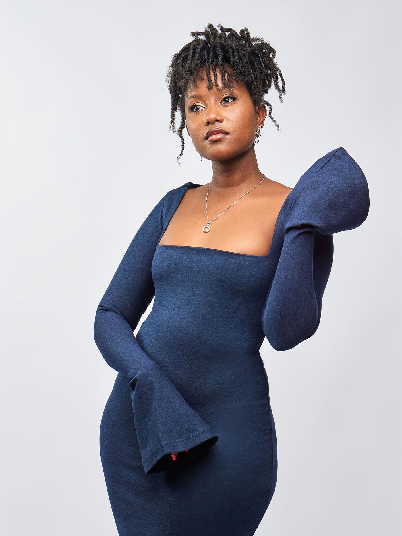 Zia Africa â€œEffortlessly Elegantâ€ù Bodycon Dress - Navy