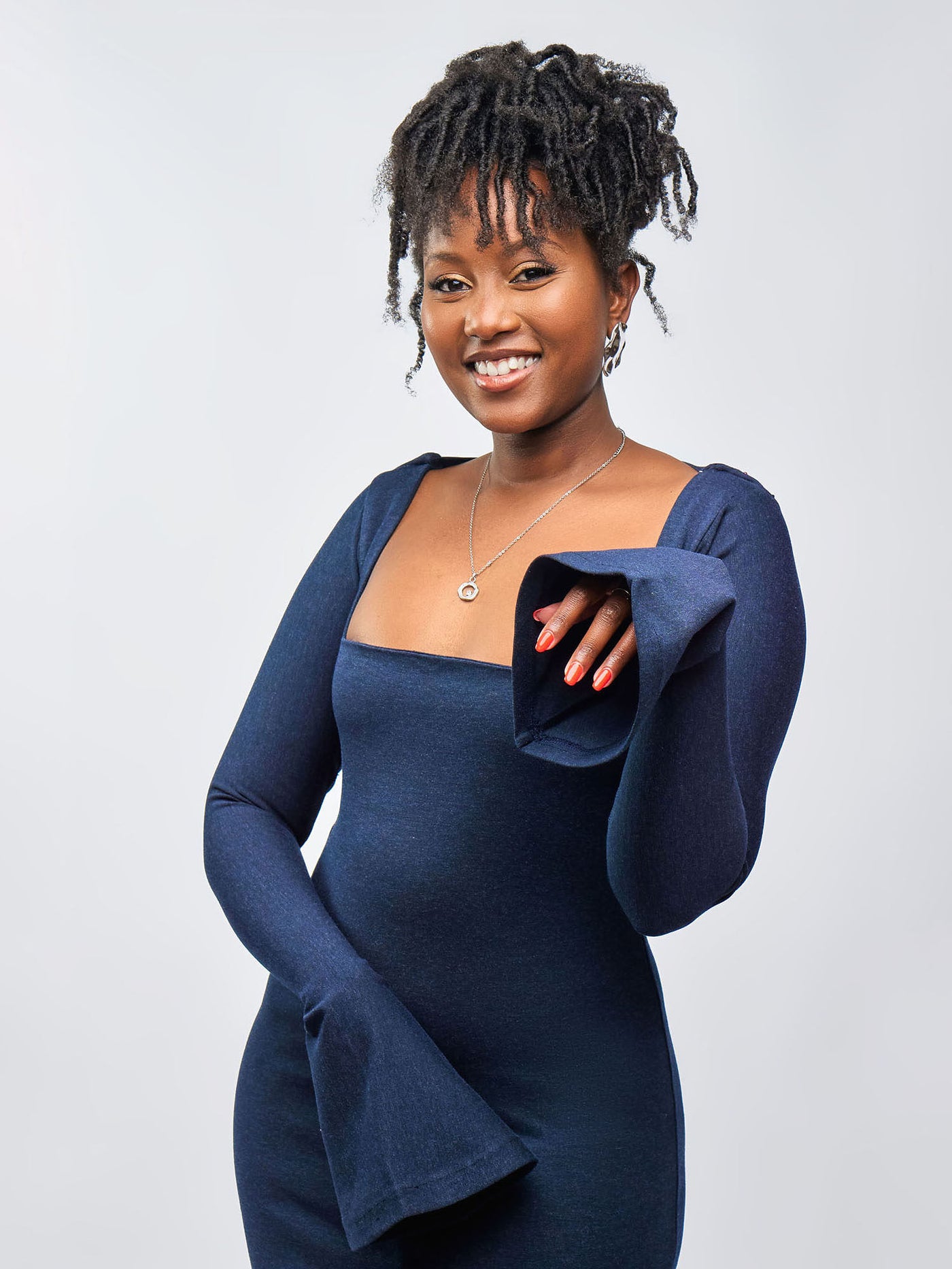 Zia Africa â€œEffortlessly Elegantâ€ù Bodycon Dress - Navy