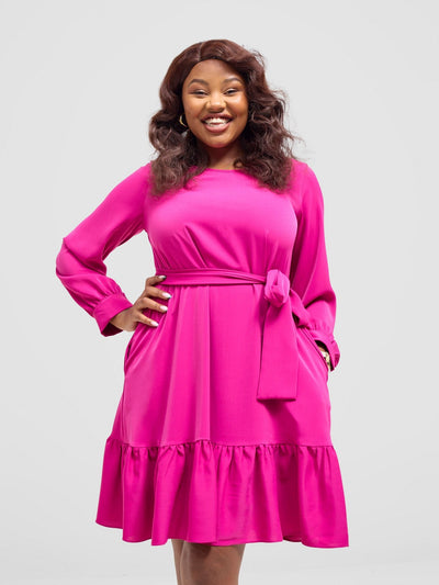 Vivo Serwa Tent Dress - Magenta - Shopzetu