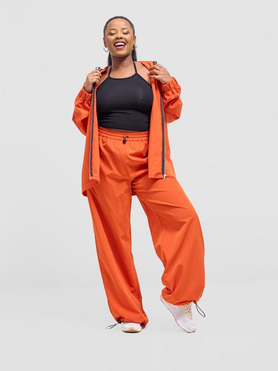 Zoya Vasha Track Pants With Pockets - Rust - Shopzetu