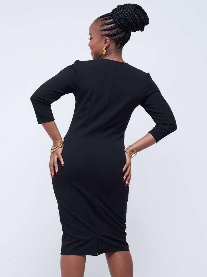 Vivo J.O V-Neck Sheath Dress - Black