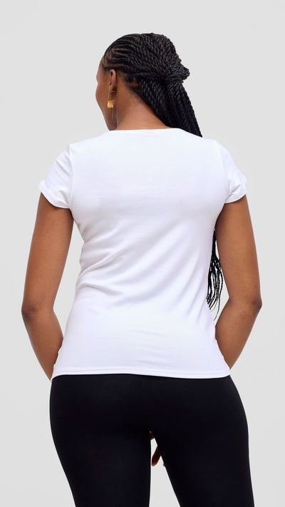Vivo Basic Val Cap Sleeve Top - White - Shopzetu