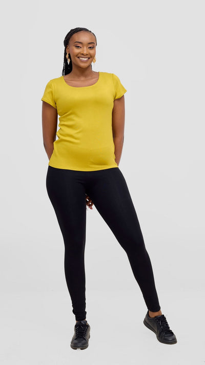 Vivo Everyday Cap Sleeve Top - Light Olive Green - Shopzetu
