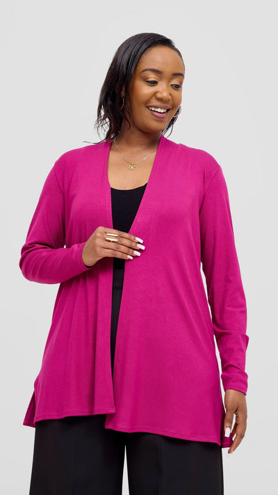 Vivo Leila Short Waterfall - Fuschia - Shopzetu
