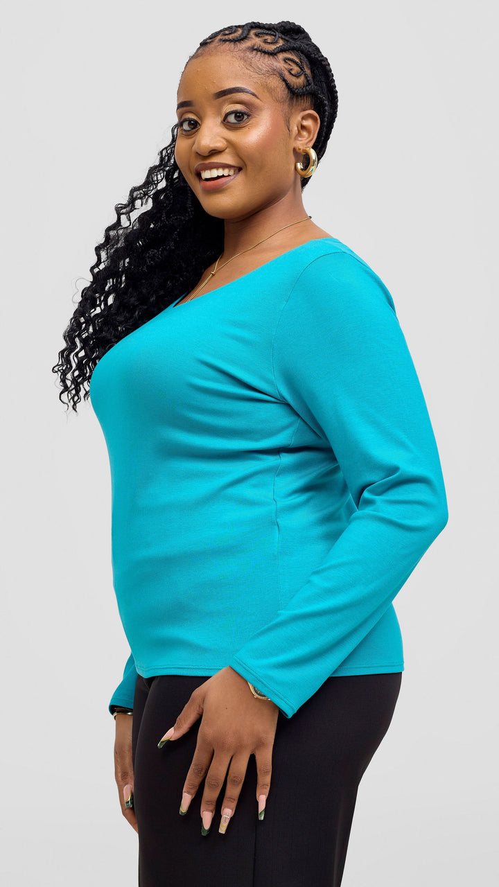 Vivo Basic Val Long Sleeve Top - Sea Green