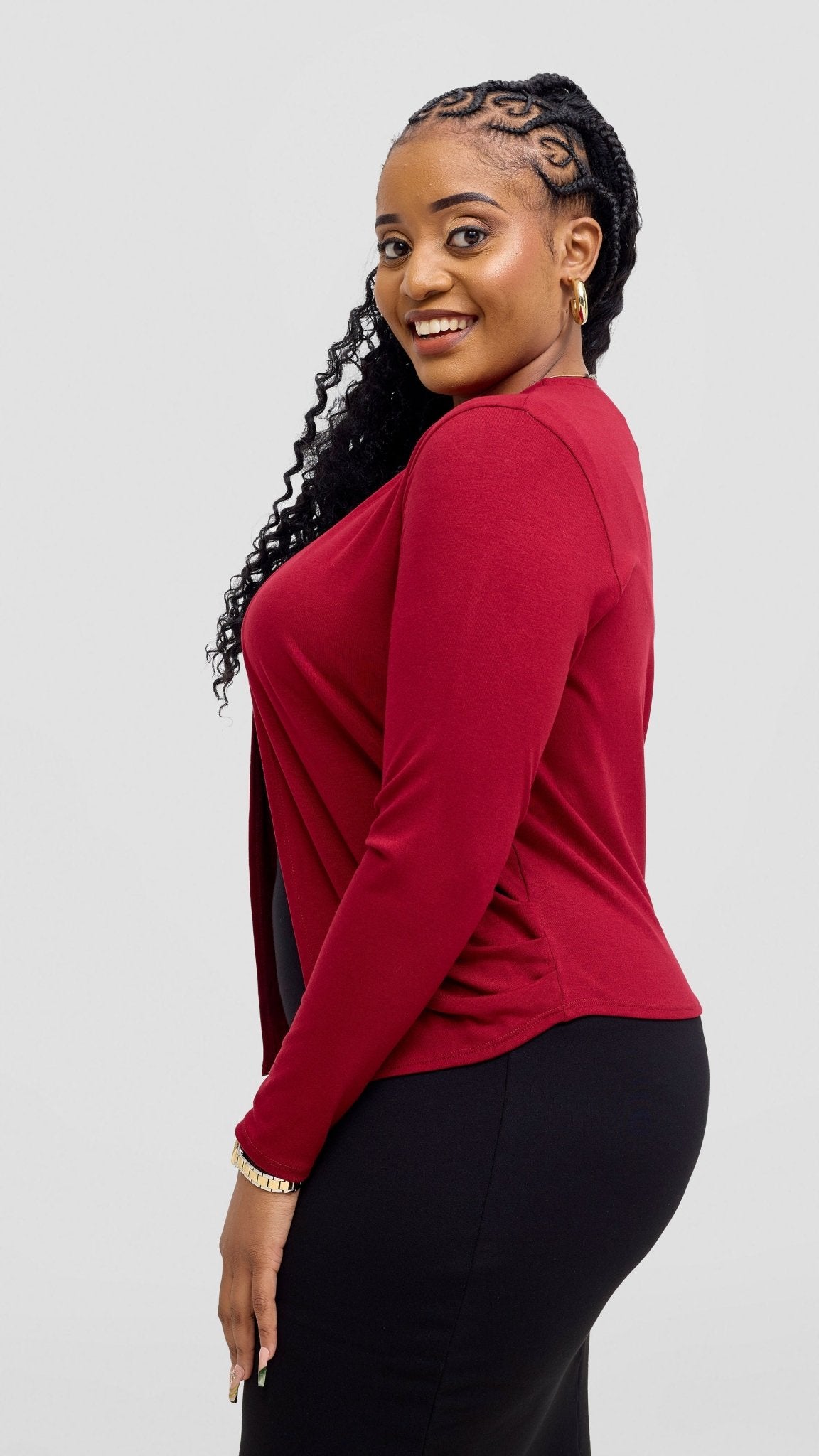 Vivo Basic Sienna Waterfall - Dark Red - Shopzetu