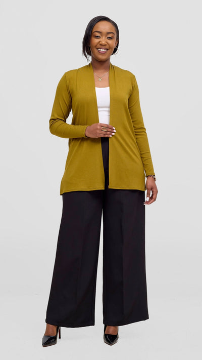 Vivo Leila Short Waterfall - Dark Olive - Shopzetu
