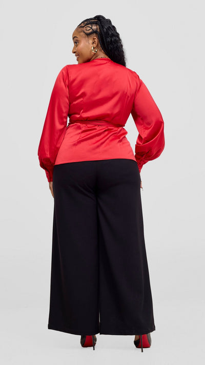 Vivo Diella Wide Leg Pants - Black - Shopzetu