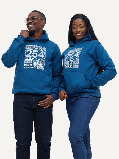 Kitu Kali Graphic With 254 Hoodies - Petrol Blue - Shopzetu