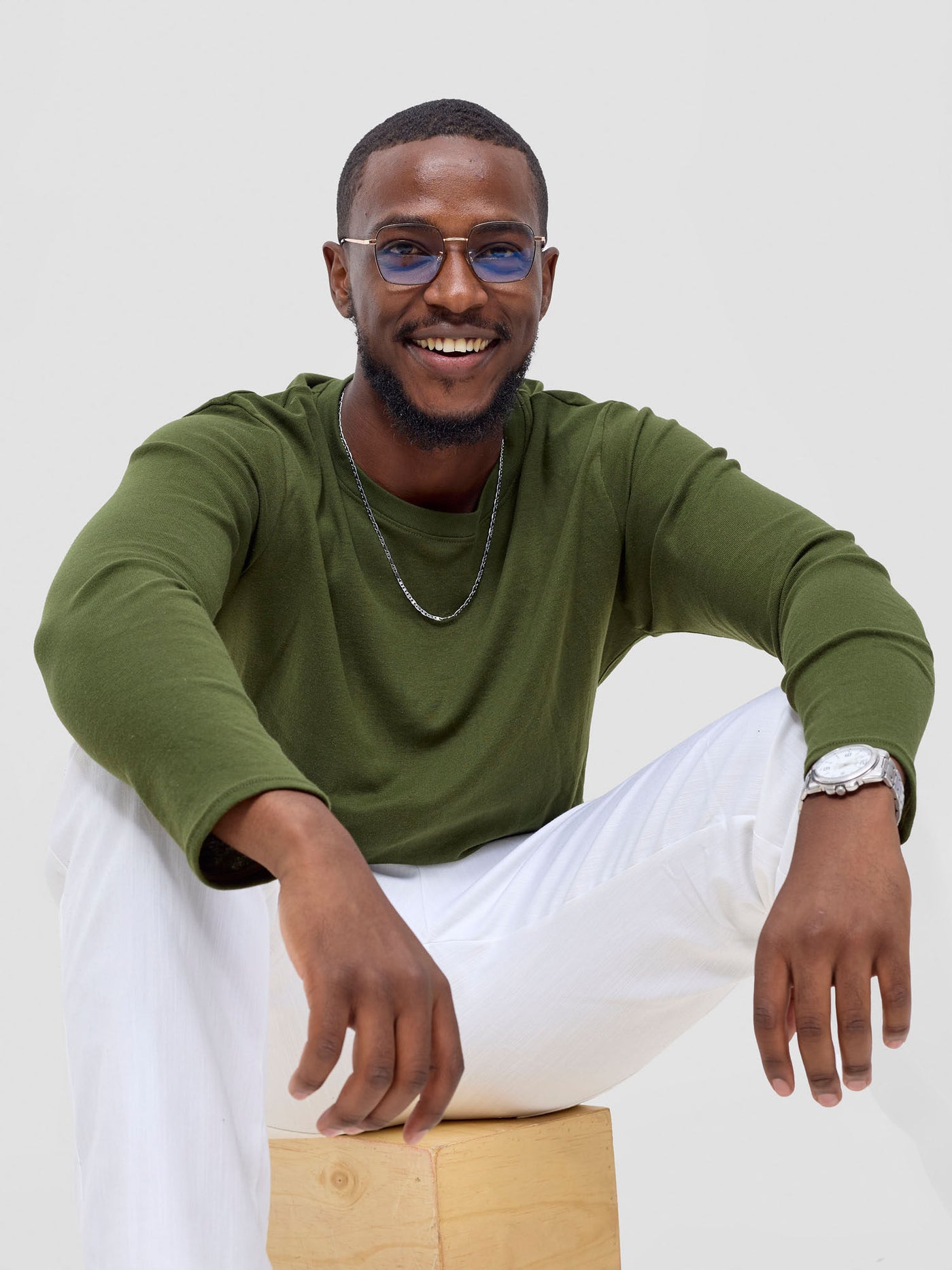 Safari by Vivo Bush Men's Long Sleeve  T-shirt - Hunters Green