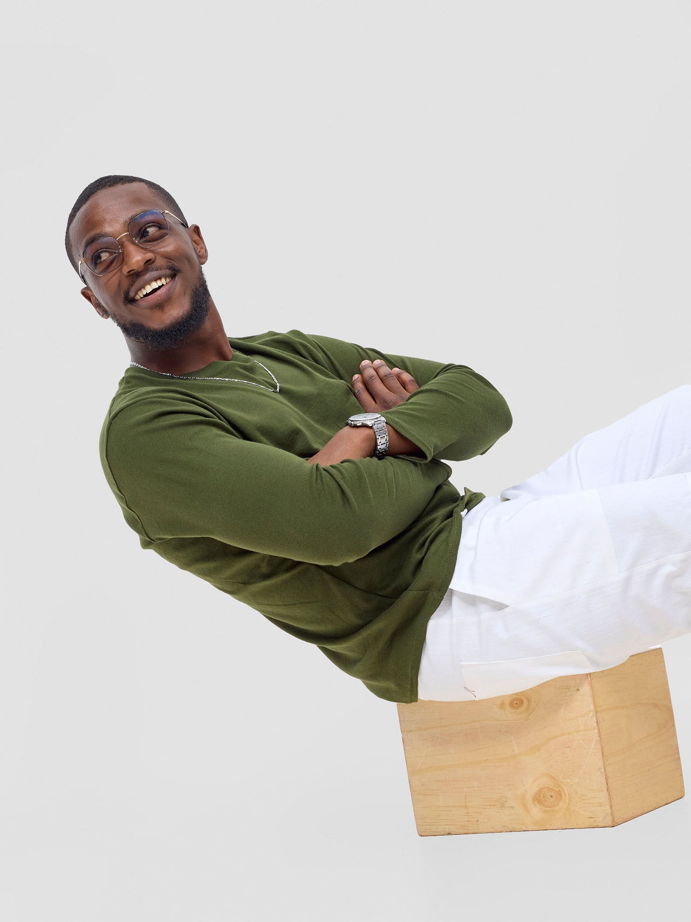 Safari by Vivo Bush Men's Long Sleeve  T-shirt - Hunters Green