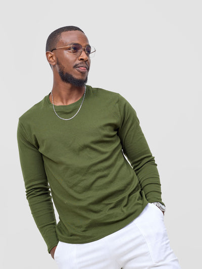 Safari by Vivo Bush Men's Long Sleeve  T-shirt - Hunters Green