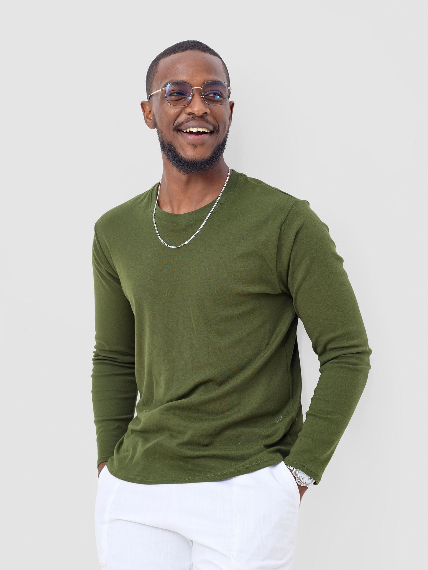 Safari by Vivo Bush Men's Long Sleeve  T-shirt - Hunters Green