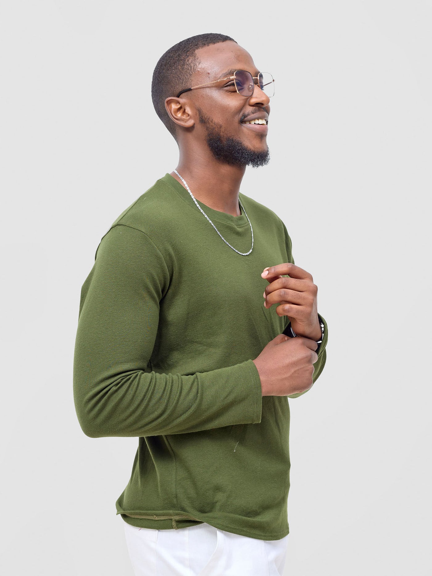 Safari by Vivo Bush Men's Long Sleeve  T-shirt - Hunters Green