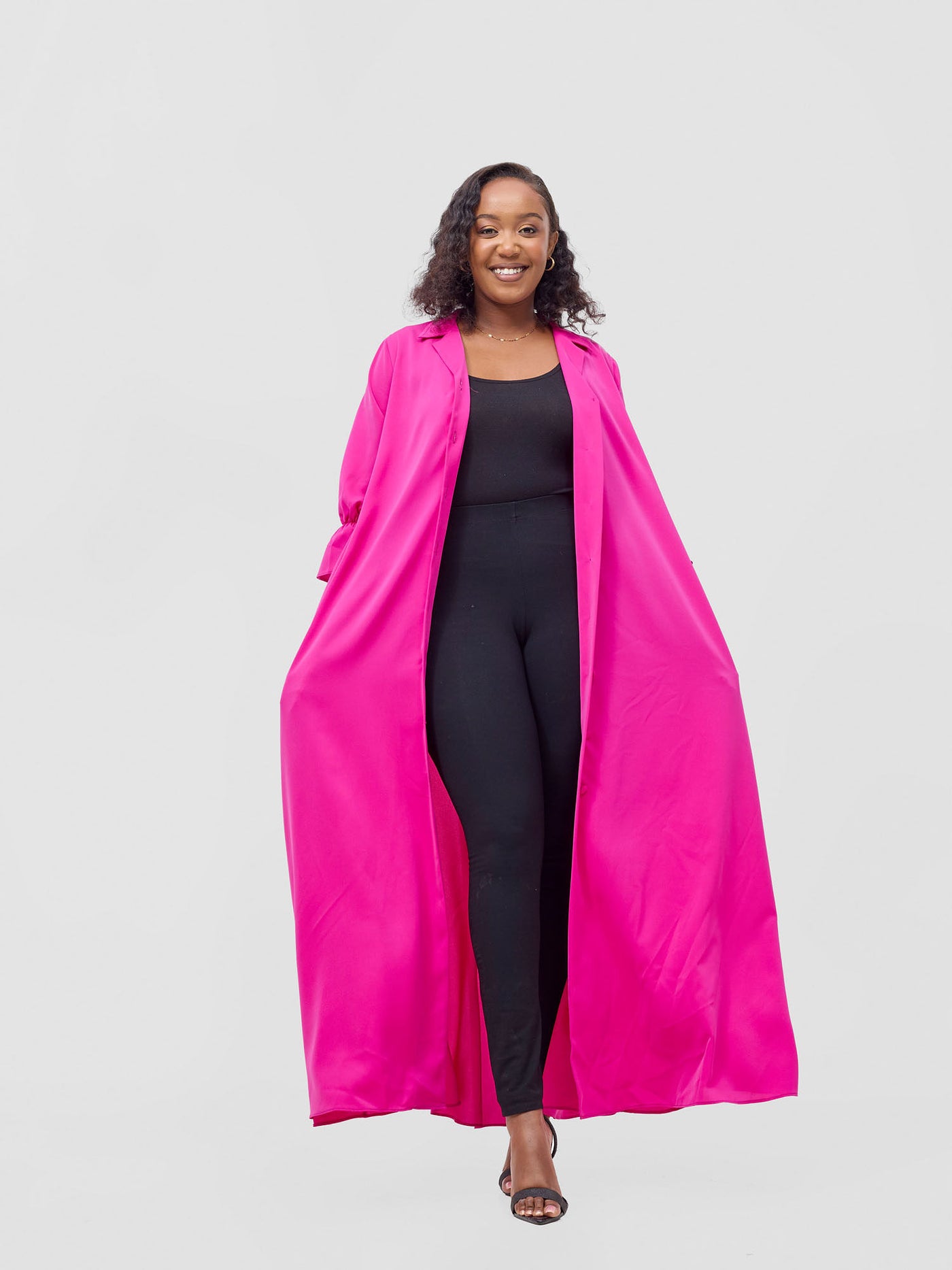 Vivo Hadiya Flounce Sleeve Maxi - Pink
