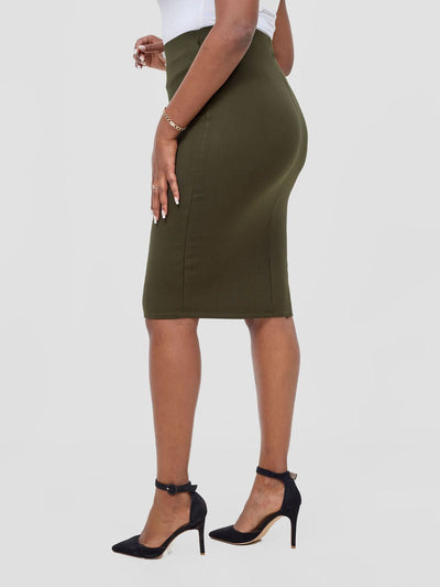 Vivo Basic Pencil Skirt - Hunters