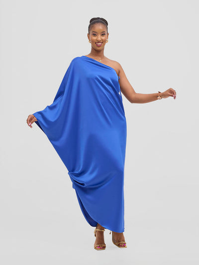 Vivo Yene One Shoulder Kaftan - Royal Blue - Shopzetu