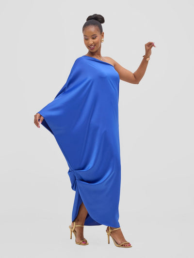 Vivo Yene One Shoulder Kaftan - Royal Blue - Shopzetu