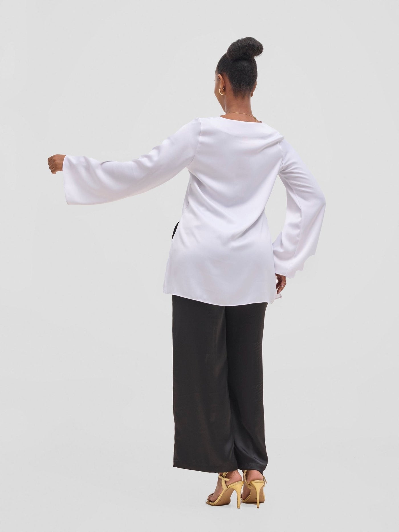 Vivo Yene Wide Leg Pants - Black - Shopzetu