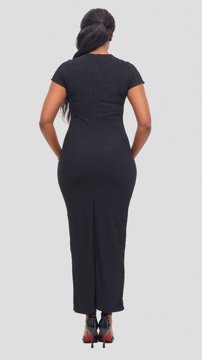 Vivo Kaisa Short Sleeve Maxi Bodycon - Black
