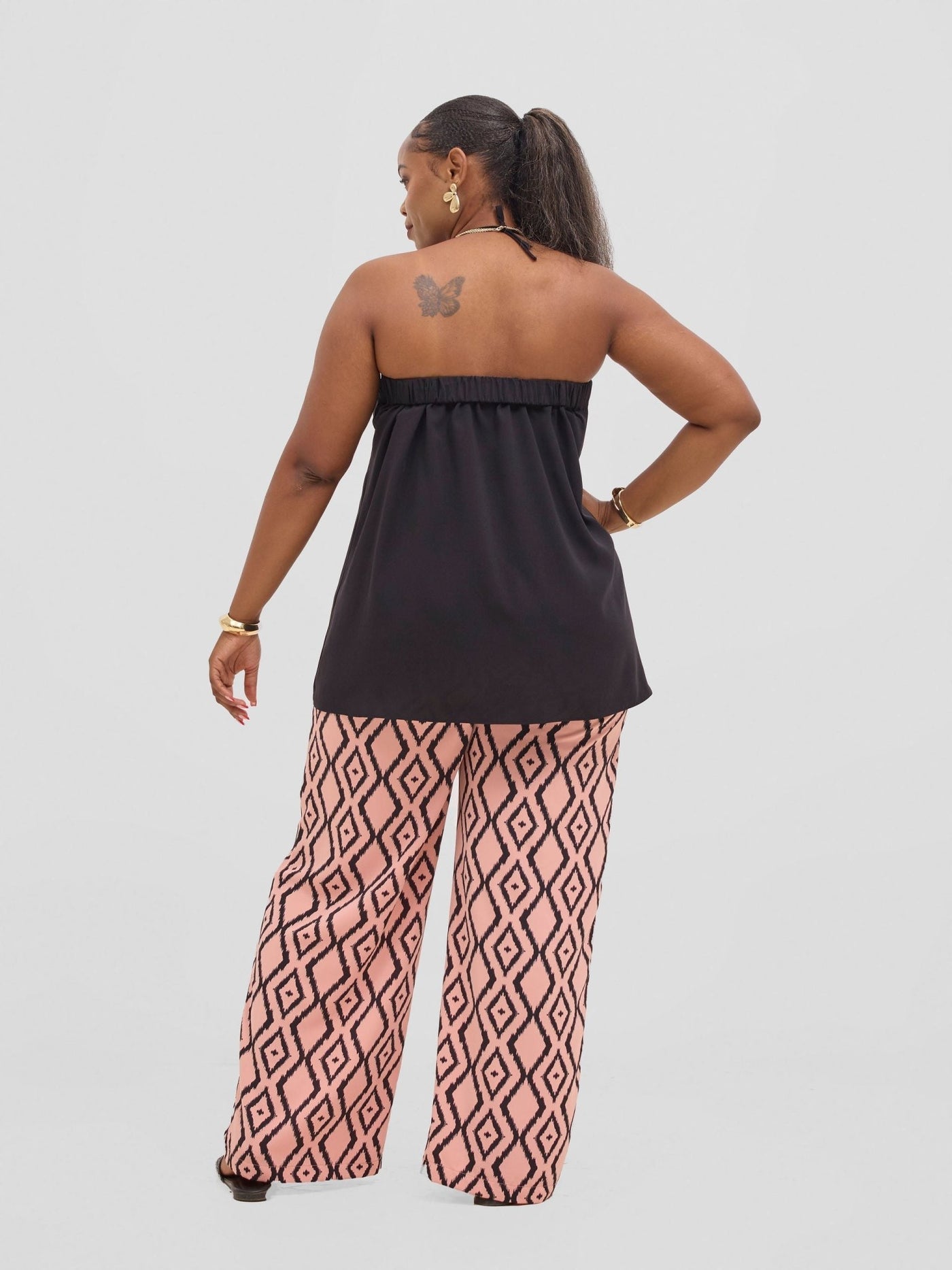 Vivo Seli Strappy Tent Top - Black - Shopzetu