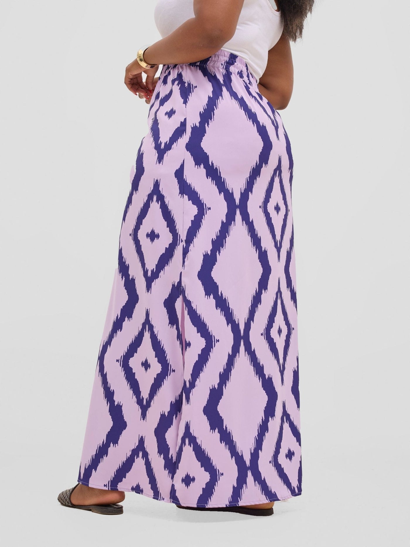 Vivo Seli Maxi Skirt - Lilac / Navy Esli Print - Shopzetu