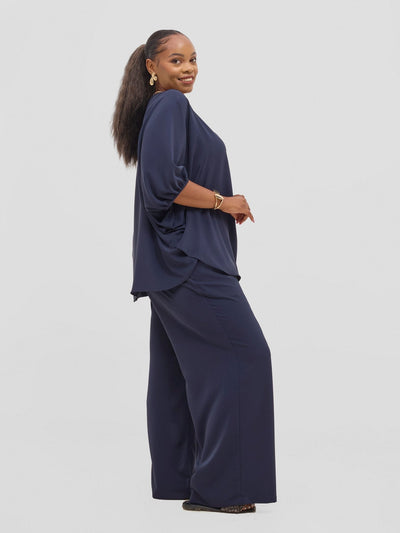 Vivo Seli Wide Top - Navy Blue - Shopzetu