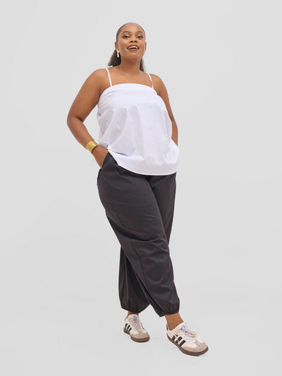 Safari Sizani Strappy Tent Top - White - Shopzetu