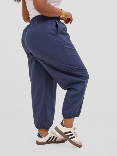Safari Sizani Barrel Pants - Navy Blue - Shopzetu