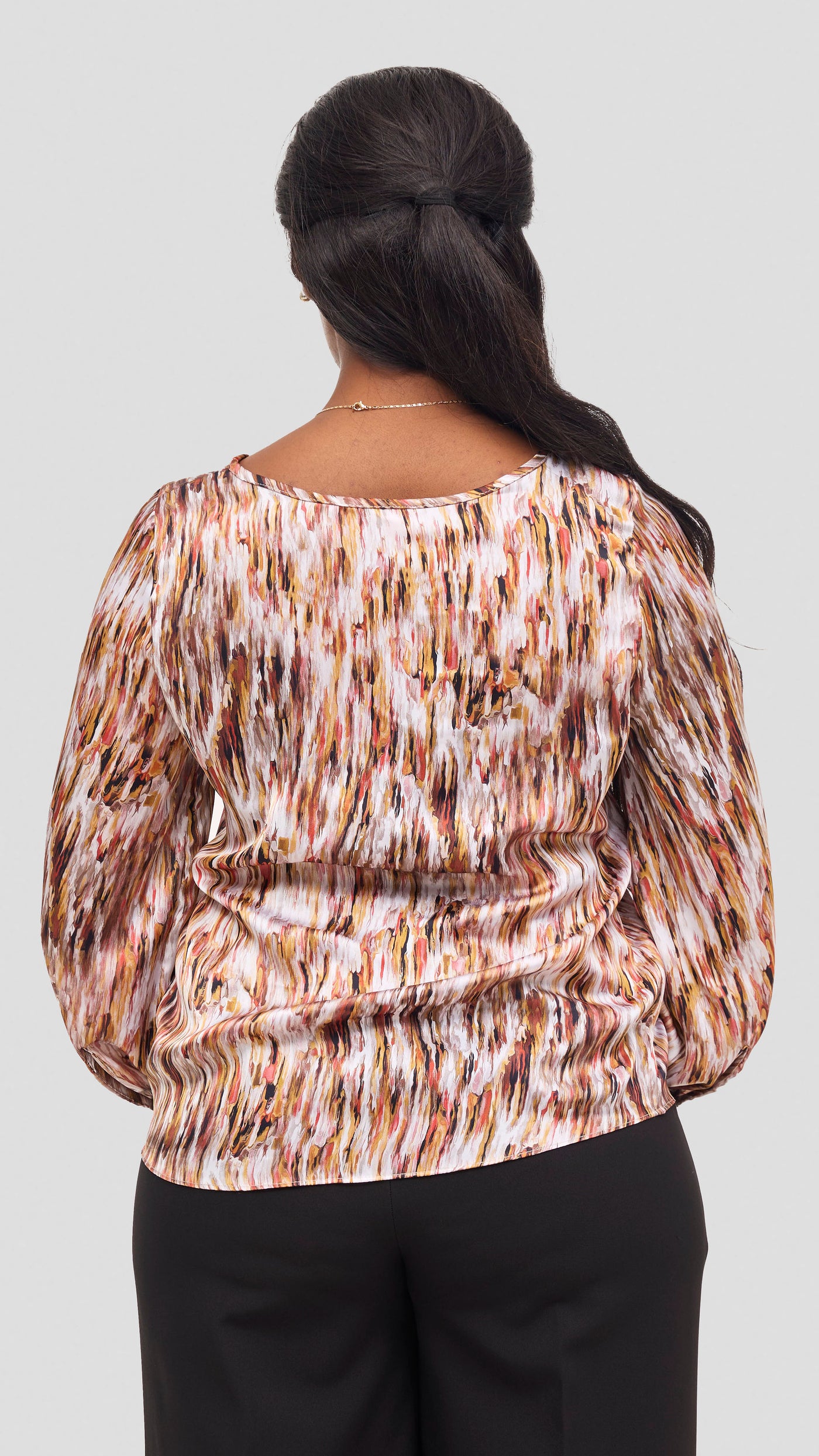 Vivo Tatili Bishop Long Sleeve Top - Multi Mustard Print
