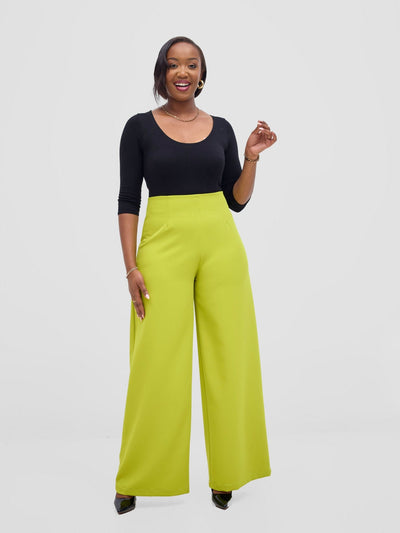 Vivo Tatili Wide Leg Pants - Light Olive - Shopzetu
