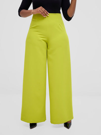Vivo Tatili Wide Leg Pants - Light Olive - Shopzetu