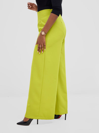 Vivo Tatili Wide Leg Pants - Light Olive - Shopzetu