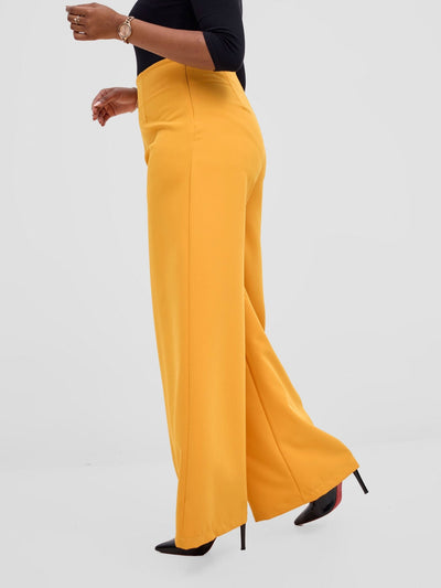 Vivo Tatili Wide Leg Pants - Mustard - Shopzetu