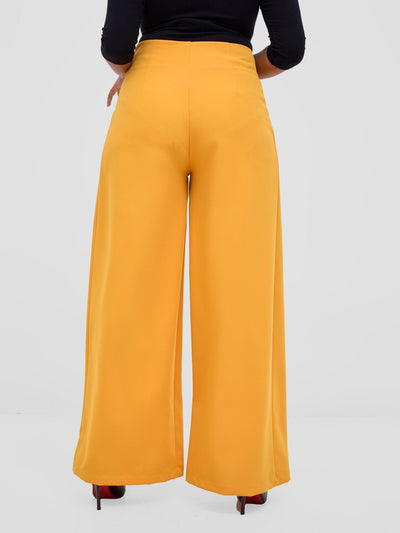 Vivo Tatili Wide Leg Pants - Mustard - Shopzetu