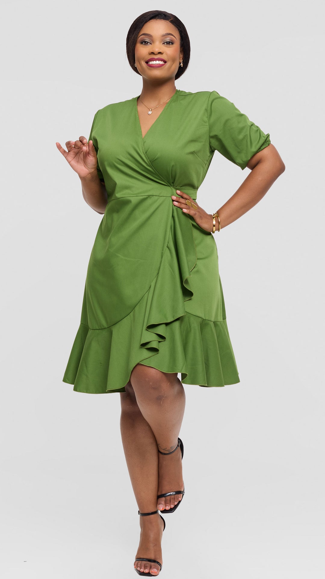 Lizola Virginia Wrap Dress - Green
