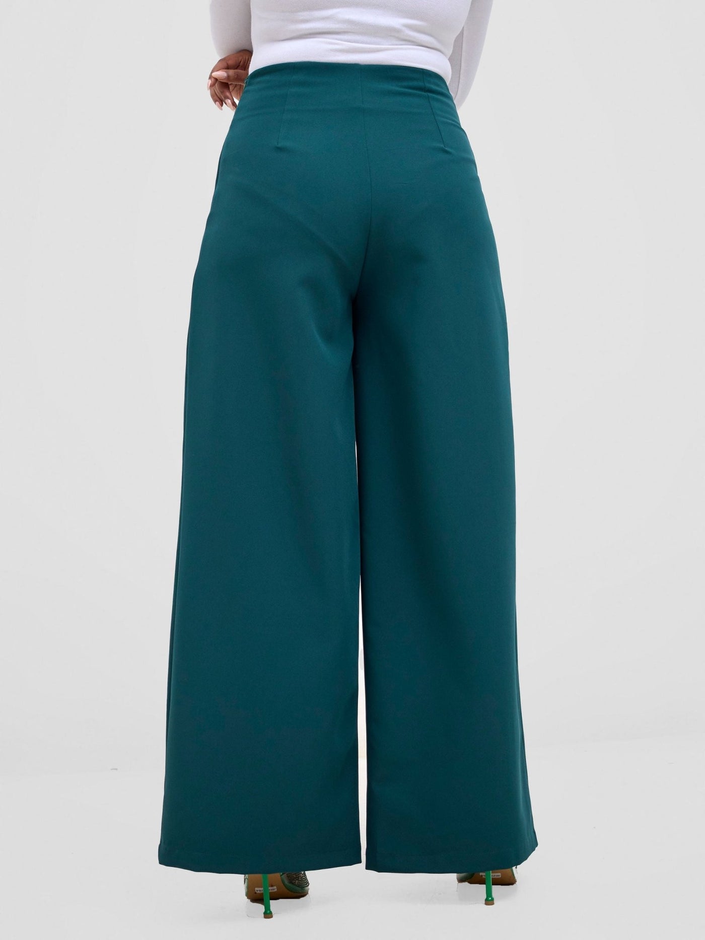 Vivo Tatili Wide Leg Pants - Dark Green - Shopzetu