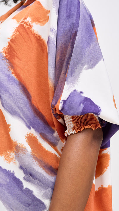 Vivo Sanali Loose Top - Purple / Peach