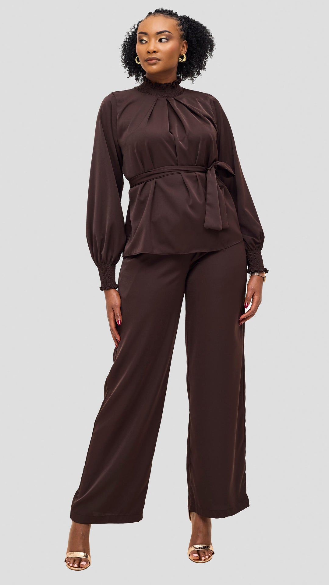 Vivo Ayah Drawstring Pants - Chocolate