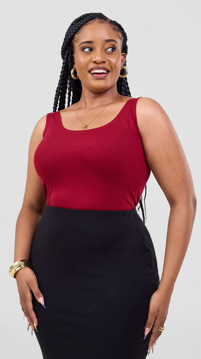 Vivo Basic Tank Top - Dark Red