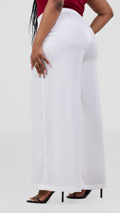 Vivo Essi Wide Leg Pants - White