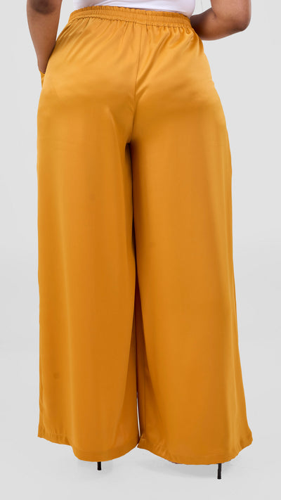 Vivo Essi Wide Leg Pants - Dark Mustard