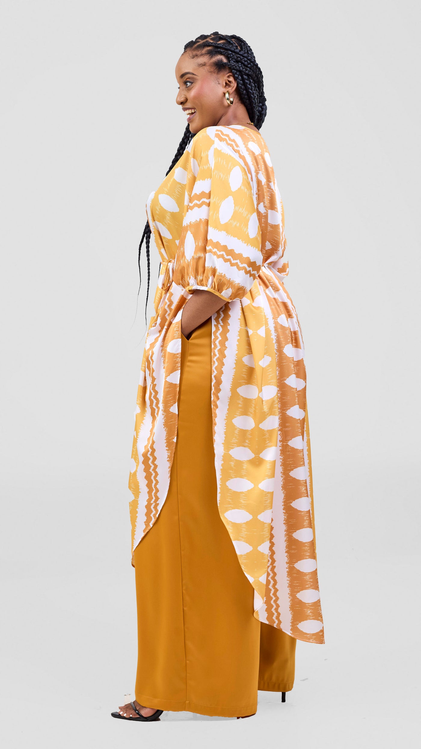 Vivo Essi Wide Leg Pants - Dark Mustard