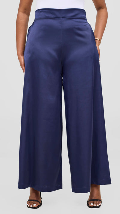 Vivo Iyana Wide Leg Pants - Navy