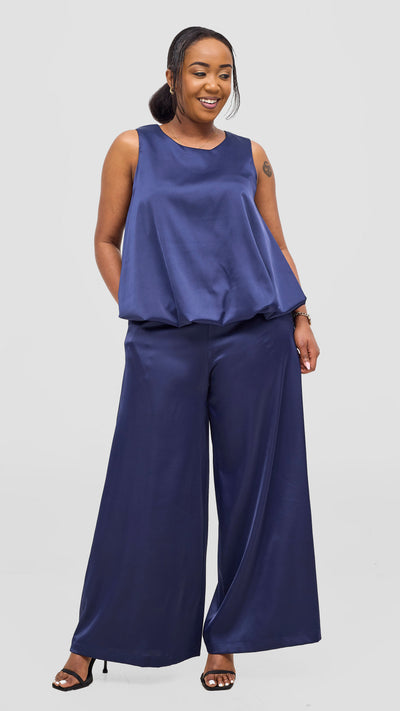 Vivo Iyana Wide Leg Pants - Navy