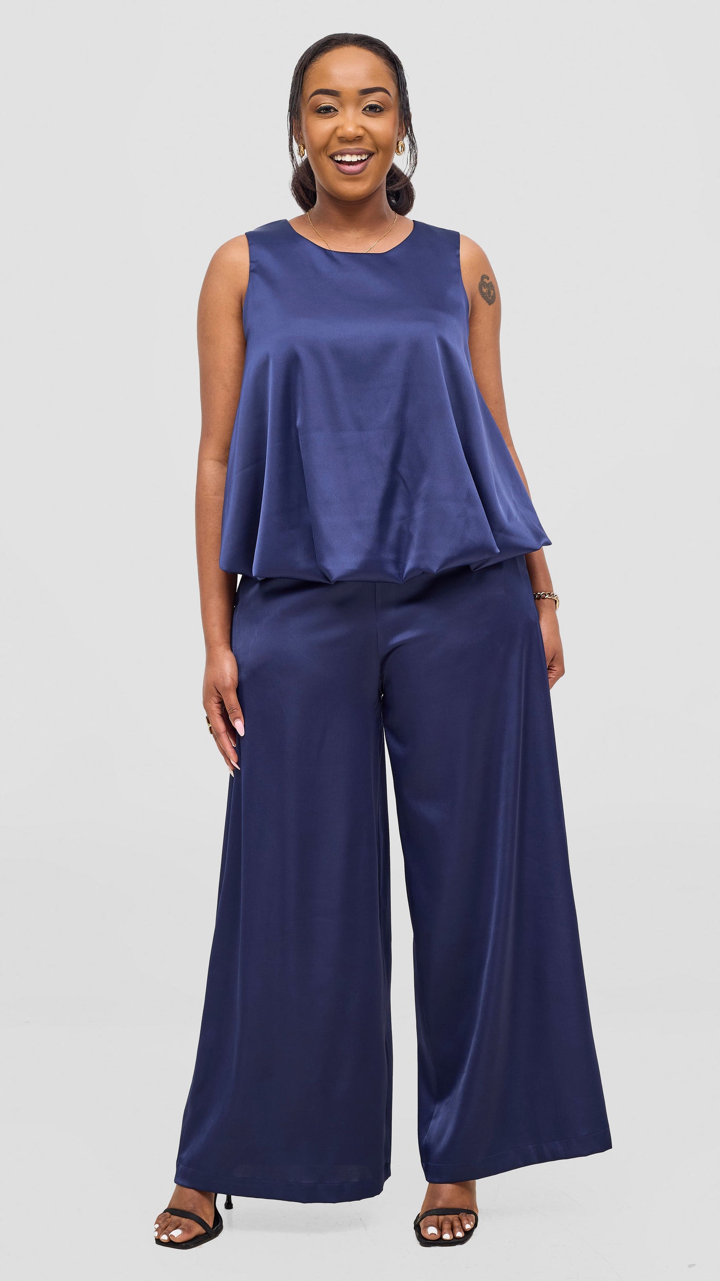 Vivo Iyana Wide Leg Pants - Navy