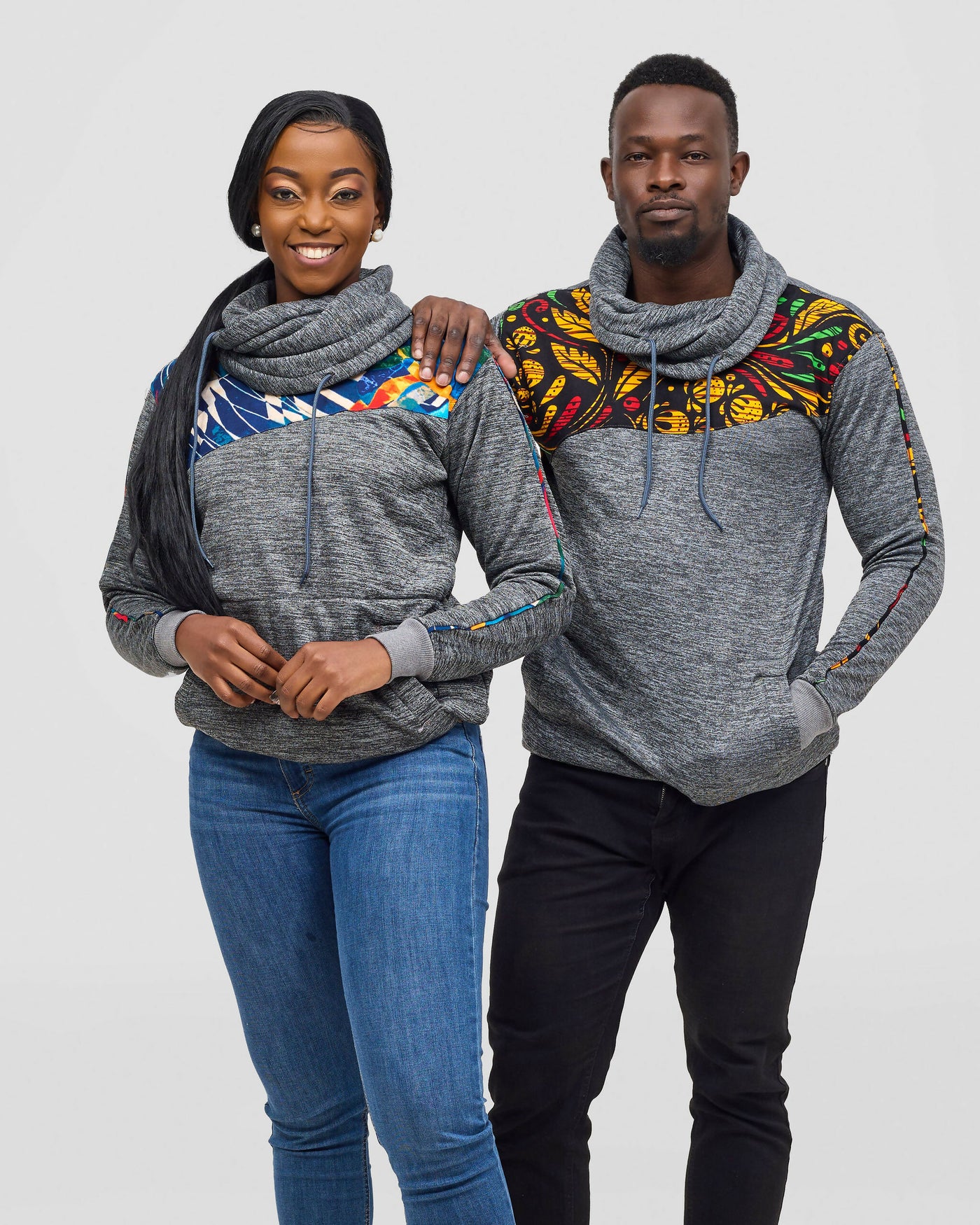 Rafiki Threads  Arancia Snood Hoodie - Grey